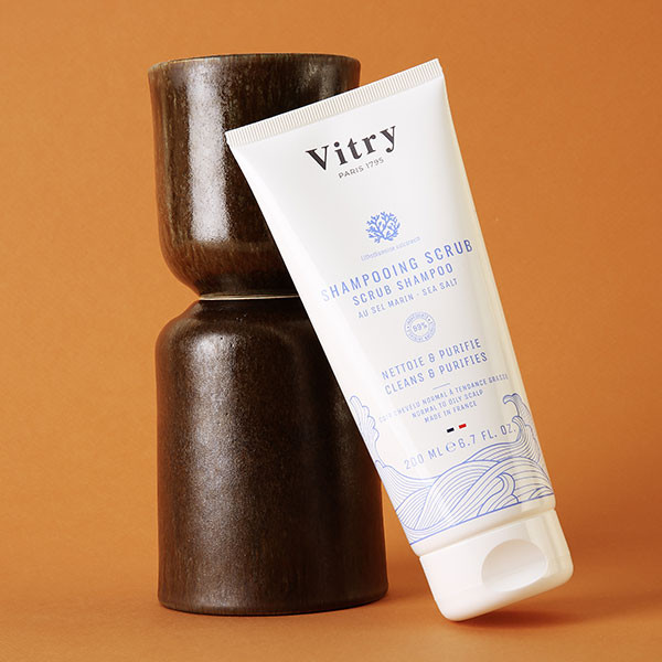 Shampooing scrub Vitry box beauté peau satinée