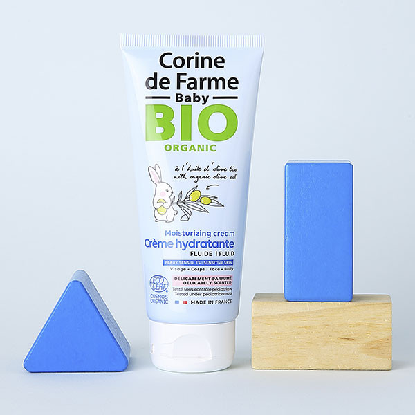 crème hydratante visage et corps corine de farme Baby Bio box bébé à bord magicmaman