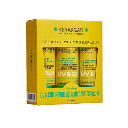 kit de voyage UV et couleur à l'huile de Marula kerargan