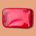 Pochette rouge et transparente