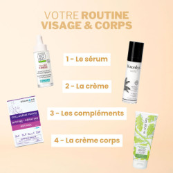 box avantages peau saine et cheveux forts concept routine visage corps