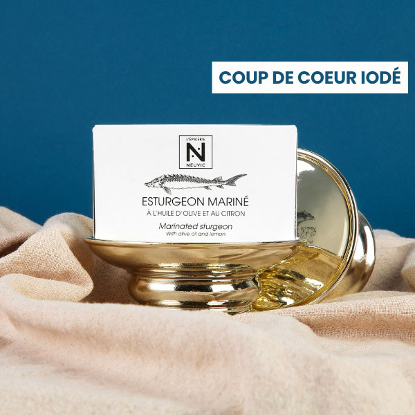box cuisine et vins de france spéciale fêtes filets d'esturgeon marinés caviar de neuvic