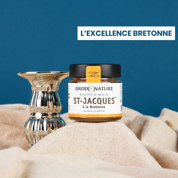 box cuisine et vins de france spéciale fêtes rillettes de Noix de St-Jacques à la bretonne groix et nature