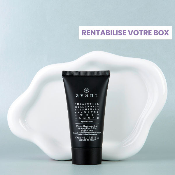 box marie claire rituel glamour crème hydratante de nuit avant skincare