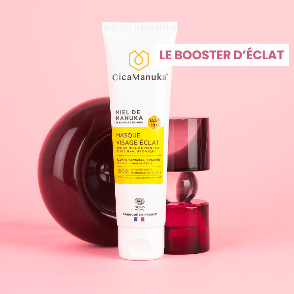 box avantages éclatante masque visage éclat cicamanuka