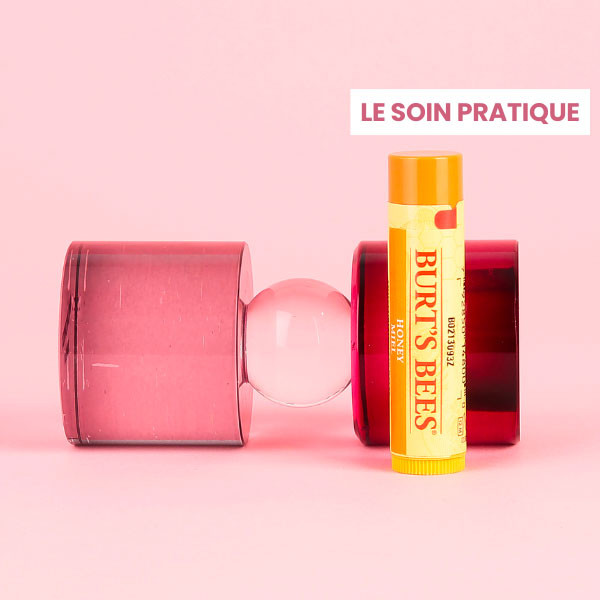 box avantages éclatante baume à lèvres au miel burt's bees