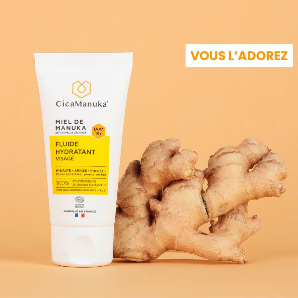 box marie claire bonne mine fluide hydratant visage cicamanuka