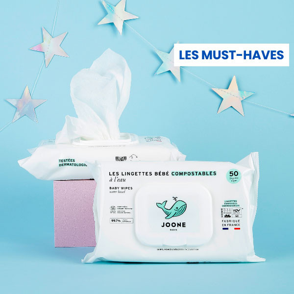 box magicmaman maman et moi lingettes à l'eau compostables joone