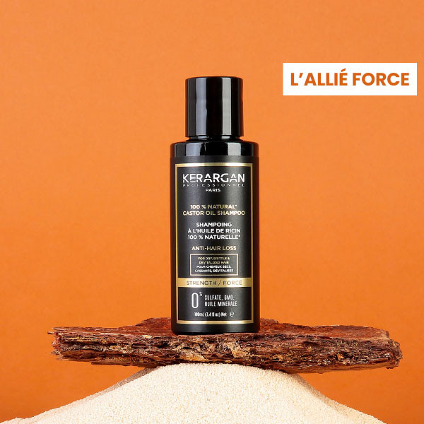 box avantages monsieur shampooing anti-chute à l'huile de ricin kerargan