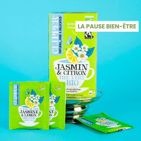 box cosmopolitan les essentiels thé vert jasmin citron vert clipper
