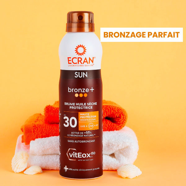 box avantages peau satinée brume bronze+ spf30 ecran