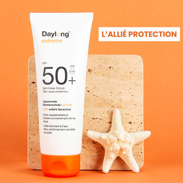 box marie claire beauté solaire lait solaire liposomal SPF50+ daylong
