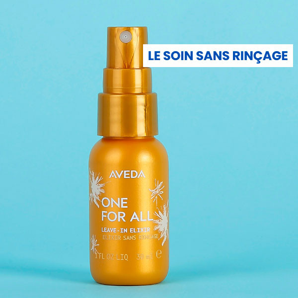 box avantages spéciale cheveux elixir sans rinçage one for all aveda