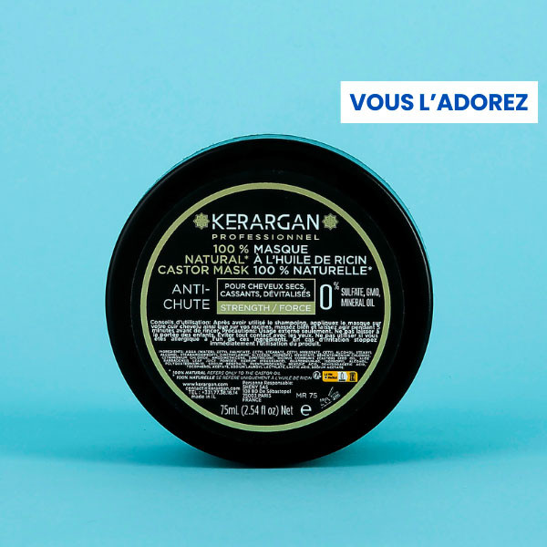 box avantages spéciale cheveux masque anti-chute ricin kerargan