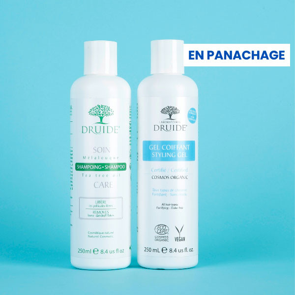 box avantages spéciale cheveux gel coiffant ou shampoing laboratoires druide