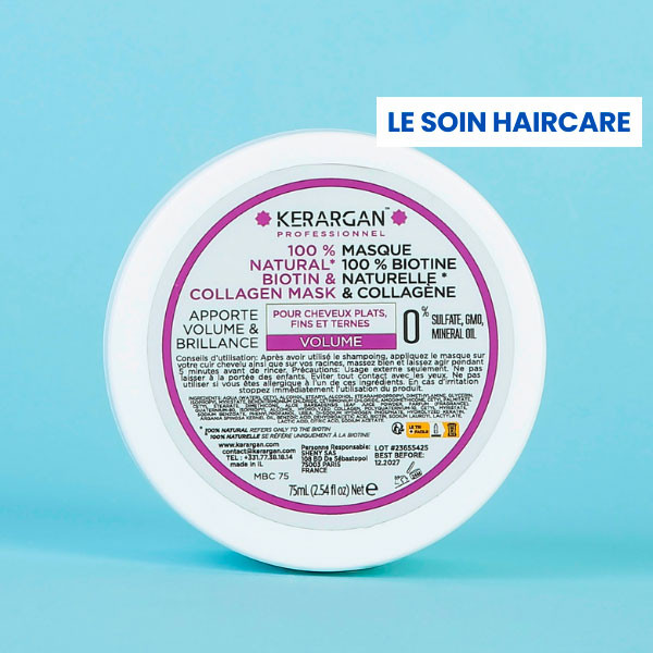 box avantages l'officine masque cheveux à la biotine kerargan