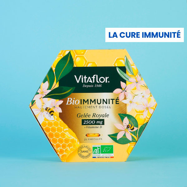 box avantages l'officine gelée royale 2500mg immunité vitaflor